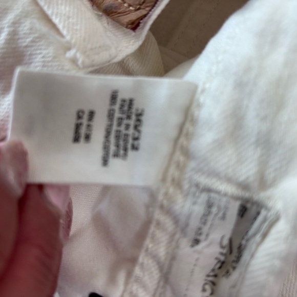 Denim & Supply Ralph Lauren White Jeans with Leather Patch - Picture 3 of 6